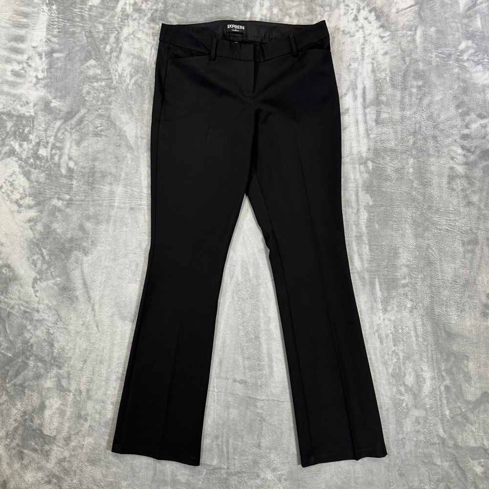 Express Columnist Bootcut Dress Pants Womens Size 8R Black Trousers